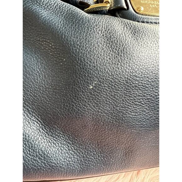 Michael Kors Navy Blue & Gold Studded Crossbody Satchel - Picture 9 of 9